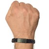 Bracelet Homme Cuir Large Tresse Marron Foncé - taille 21 cm - vue V2