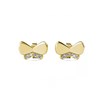 Boucles d'oreilles Butterfly Bow - Doré et Cristal - vue V2