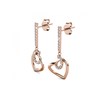 Boucles d'oreilles Allure - Or Rosé et Cristal - vue V3