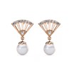 Boucles d'oreilles Ingride Pearl - Or Rosé et Cristal - vue V2