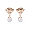 Boucles d'oreilles Ingride Pearl - Or Rosé et Cristal - vue V4