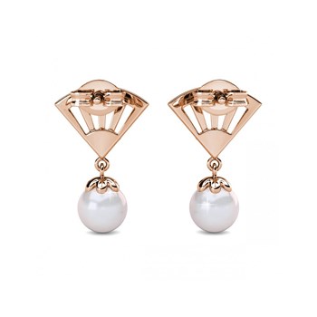 Oorbellen Ingride Parel - Roségoud en Kristal