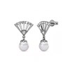 Boucles d'oreilles Ingride Pearl - Argenté et Cristal - vue V1