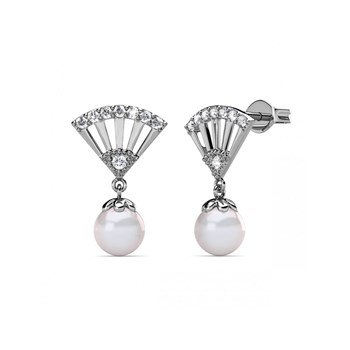 Oorbellen Ingride Parel - Zilver en Kristal