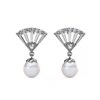 Boucles d'oreilles Ingride Pearl - Argenté et Cristal - vue V2