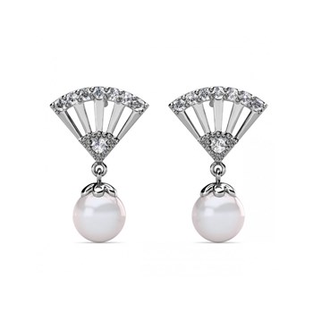 Oorbellen Ingride Parel - Zilver en Kristal