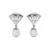 Boucles d'oreilles Ingride Pearl - Argenté et Cristal - vue V4