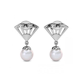 Oorbellen Ingride Parel - Zilver en Kristal