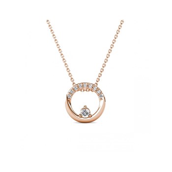 Clarine Pendant - Rose Gold and Crystal