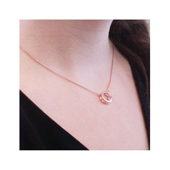 Clarine Pendant - Rose Gold and Crystal