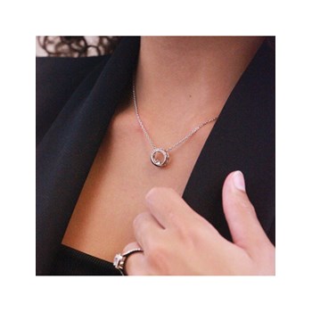 Clarine Pendant - Silver and Crystal