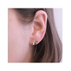 Boucles d'oreilles Clover Petal - Or Rosé et Cristal - vue V2