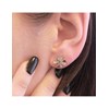 Boucles d'oreilles Clover Petal - Argenté et Cristal - vue V2