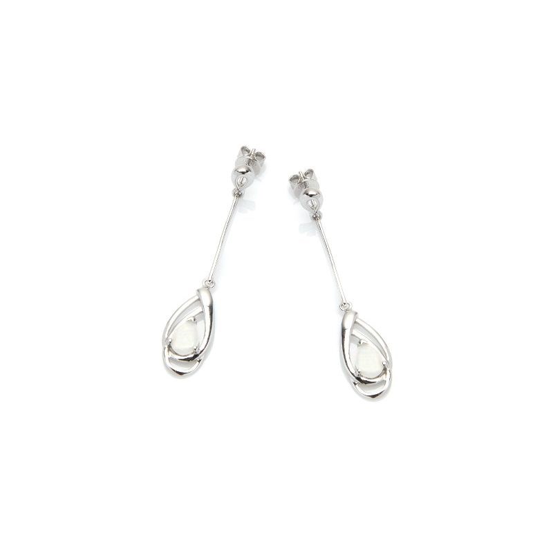 Boucle d'oreille argent 925 Opale d'Australie