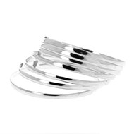 Semainier en argent lisse anneaux attachés