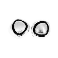 Boucles d'oreilles clip argent brossé et lisse