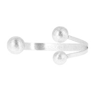 Bracelet en argent brossé trois boules