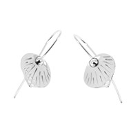 Boucles d'oreilles en argent feuille ronde