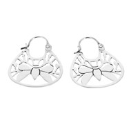 Créoles en argent papillon