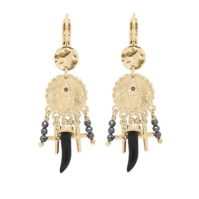 Boucles d'oreilles Hipanema Chapel Black - vue V1