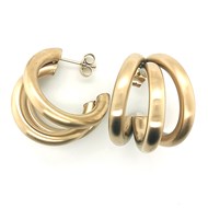 Boucles d'oreilles Zag Bijoux acier doré