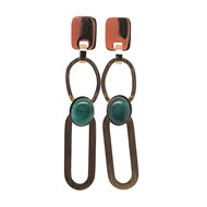 Boucles d'oreilles Zag Bijoux Malachite