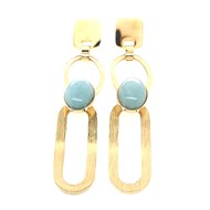 Boucles d'oreilles Zag Bijoux acier doré
