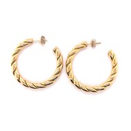 Boucles d'oreilles Zag Bijoux acier doré