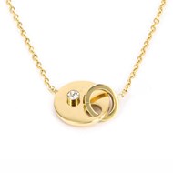 Collier Zag Bijoux acier doré