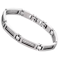 Bracelet Lotus homme acier cable