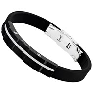 Bracelet Lotus homme plaque acier