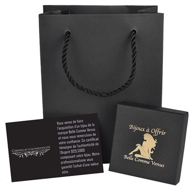 Boucles d'oreilles femme créole 2 cercles Argent 925 Rhodié - vue V5