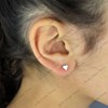 Boucles d'oreilles petit coeur Argent 925 Rhodié - vue V2