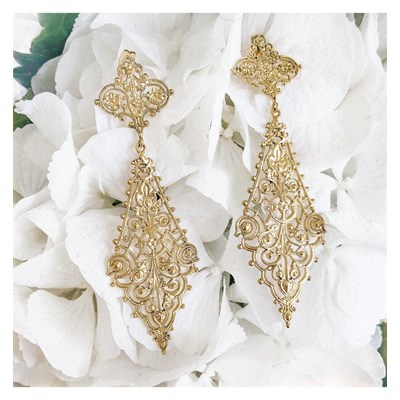 Boucles d'oreilles venitienne HELLES or - vue V2