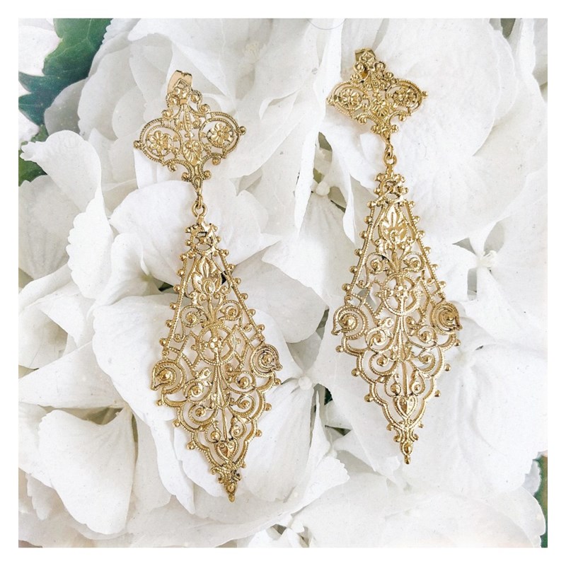 Boucles d'oreilles venitienne HELLES or - vue V2