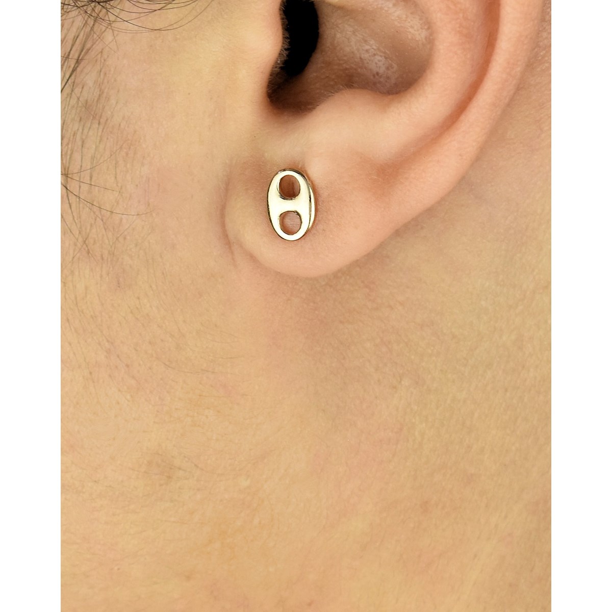 Boucles d'oreilles grain de café Plaqué OR 750 3 microns - vue 2