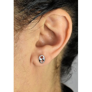 Boucles d'oreilles grain de café Argent 925 Rhodié