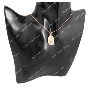 Collier médaille Vierge Miraculeuse Plaqué OR 750 3 microns