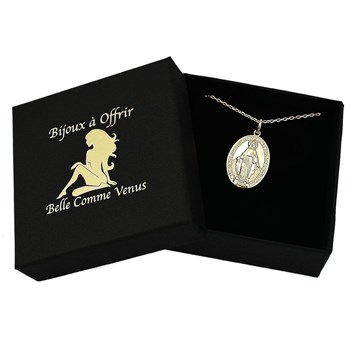 Collier médaille Vierge Miraculeuse Plaqué OR 750 3 microns