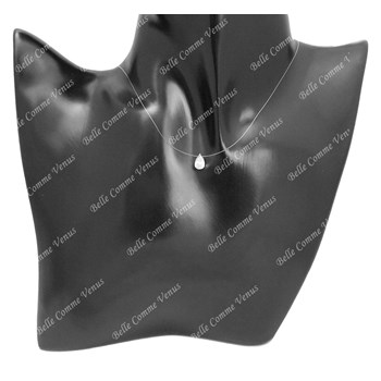 925 Rhodium Zilver transparante zirkoonoxide druppel ketting met nylon draad