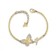 Guess - Bracelet femme papillon doré