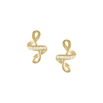 Boucles d'oreilles plaqué or et oxyde de zirconium