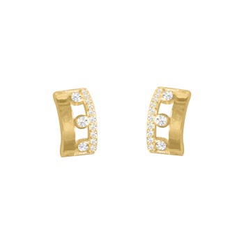 Boucles d'oreilles plaqué or et oxyde de zirconium