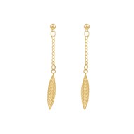 Boucles d'oreilles feuilles  plaqué or