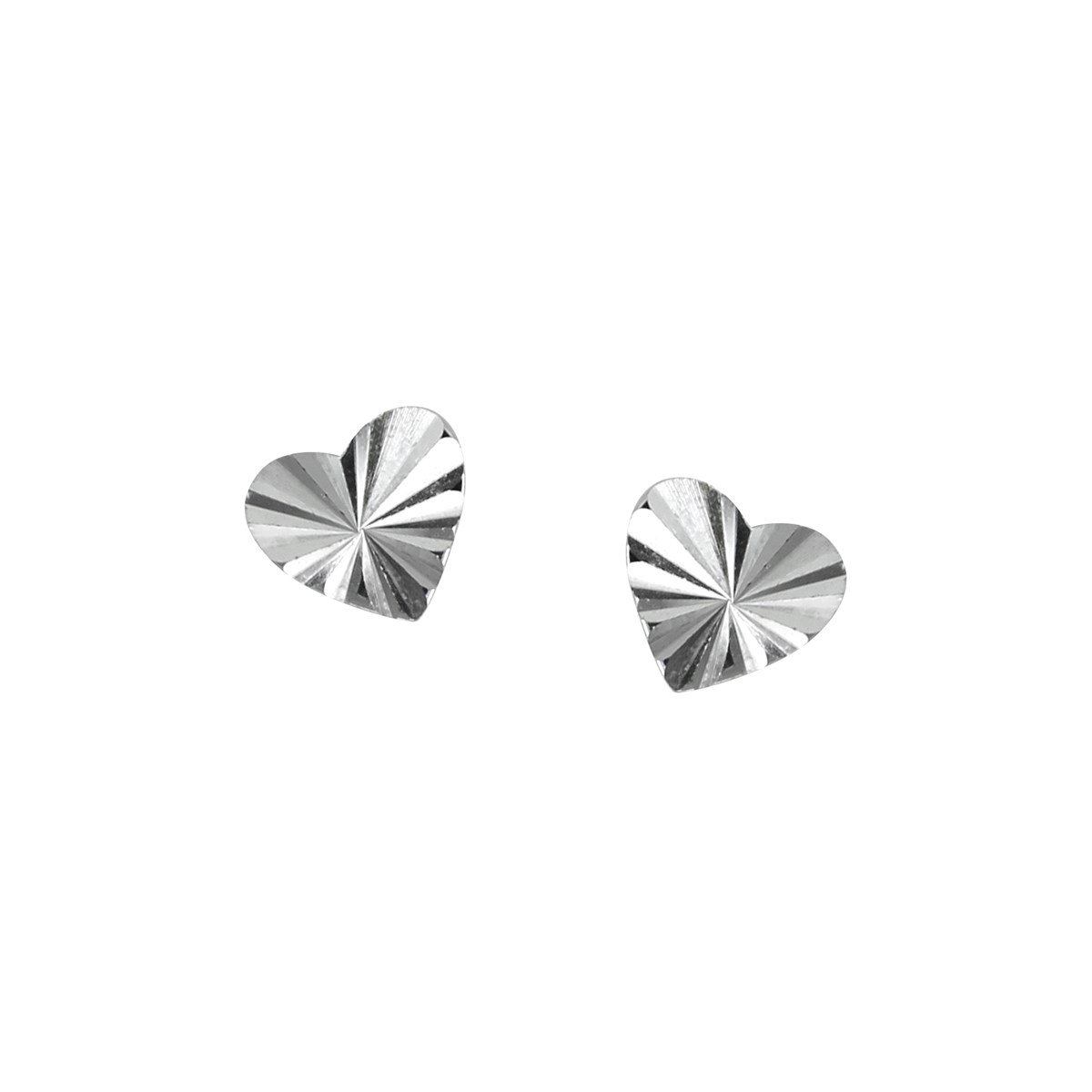 Boucles d'oreilles coeur en argent 925 rhodié