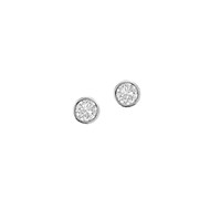 Boucles d'oreilles en argent 925 rhodié et oxyde de zirconium