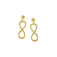 Boucles d'oreilles infini plaqué or et oxyde de zirconium