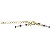 Collier Plaqué Or Chaine Billes et Perles Émaillées - Bleu - vue V3