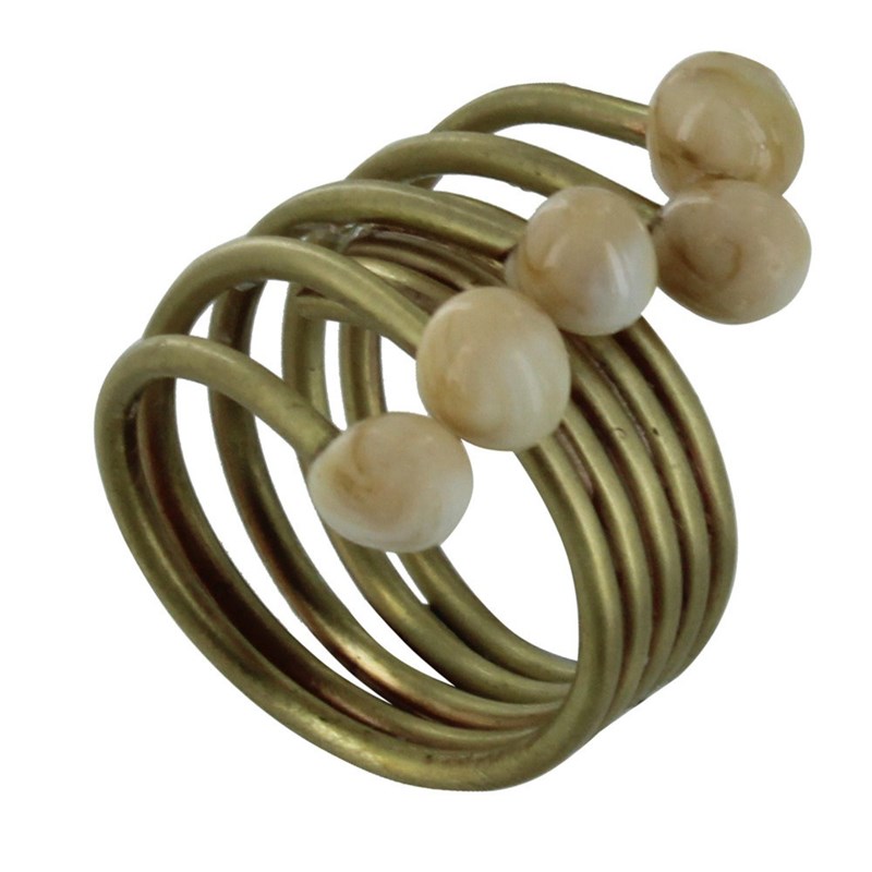 Bague Laiton Perles de Verre - Classics
