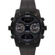 Coffret montre Homme GIORGIO bracelet Silicone Noir